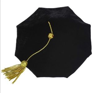 Graduation Doctoral tam velvet gold tassel 8sided